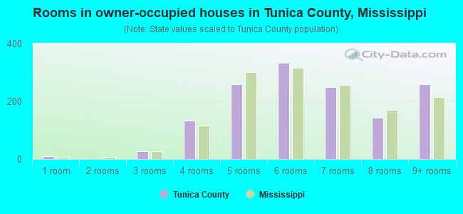 Rooms in owner-occupied houses in Tunica County, Mississippi