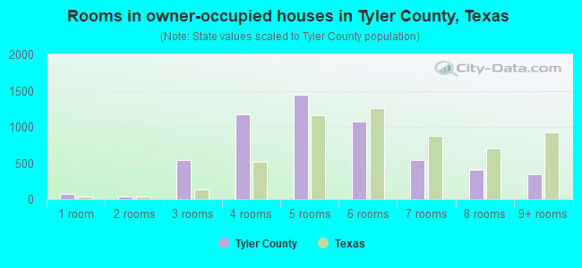 Rooms in owner-occupied houses in Tyler County, Texas