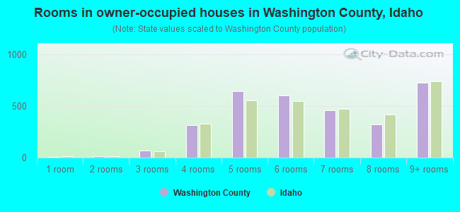 Rooms in owner-occupied houses in Washington County, Idaho