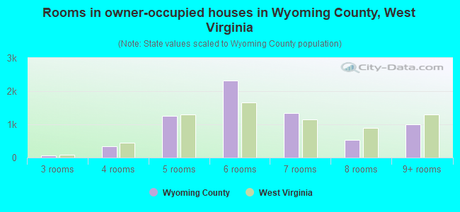 Rooms in owner-occupied houses in Wyoming County, West Virginia