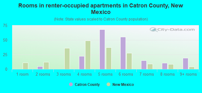 Rooms in renter-occupied apartments in Catron County, New Mexico