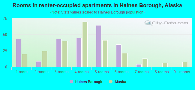 Rooms in renter-occupied apartments in Haines Borough, Alaska