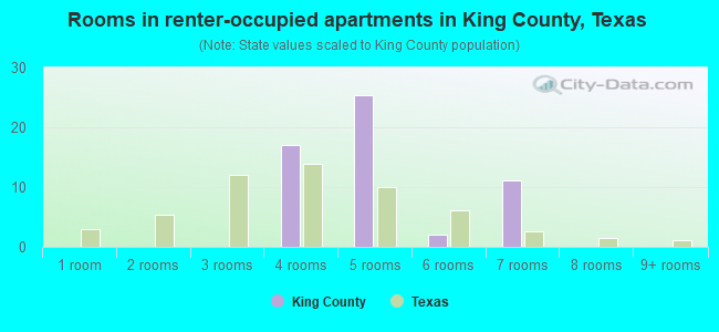Rooms in renter-occupied apartments in King County, Texas