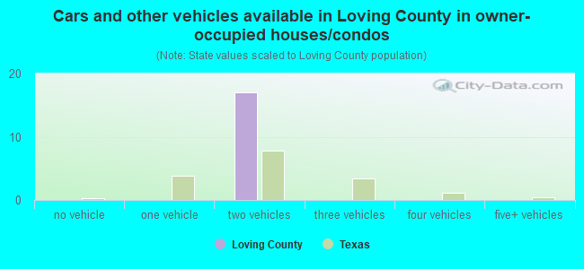 Cars and other vehicles available in Loving County in owner-occupied houses/condos