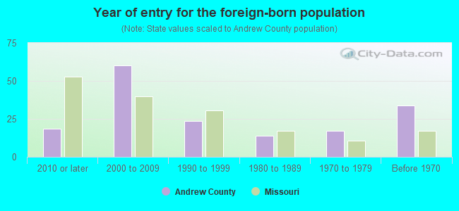 Year of entry for the foreign-born population