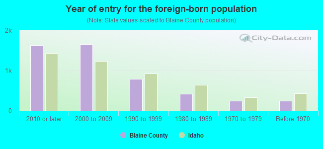 Year of entry for the foreign-born population