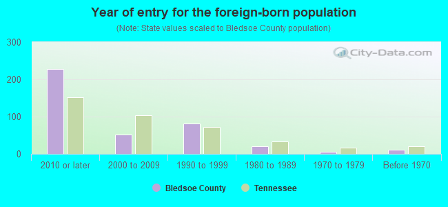 Year of entry for the foreign-born population