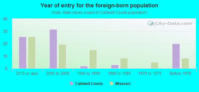 Year of entry for the foreign-born population