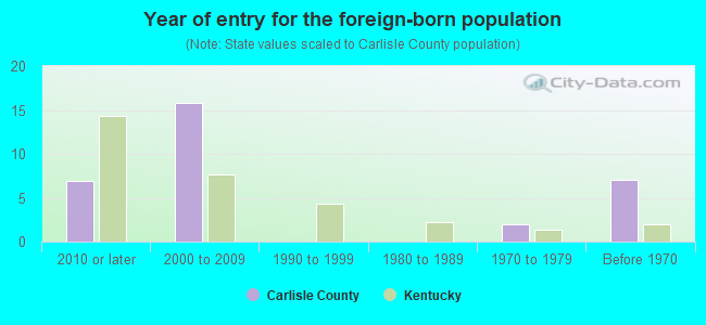 Year of entry for the foreign-born population