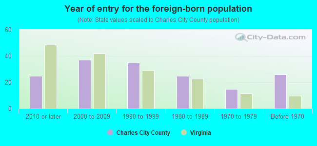 Year of entry for the foreign-born population