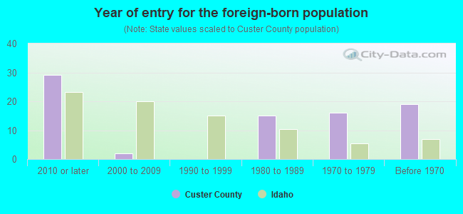 Year of entry for the foreign-born population