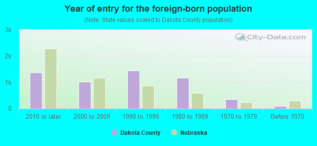 Year of entry for the foreign-born population