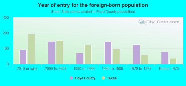 Year of entry for the foreign-born population