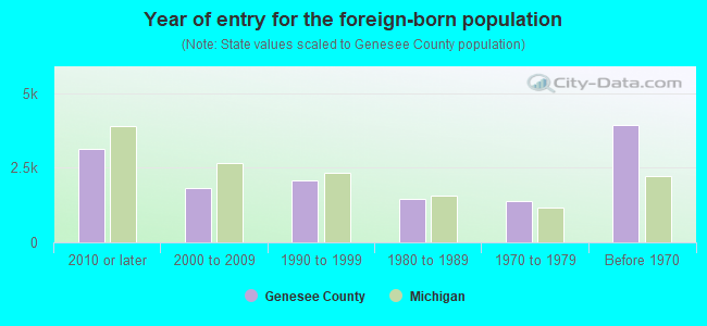 Year of entry for the foreign-born population