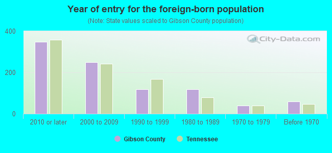 Year of entry for the foreign-born population