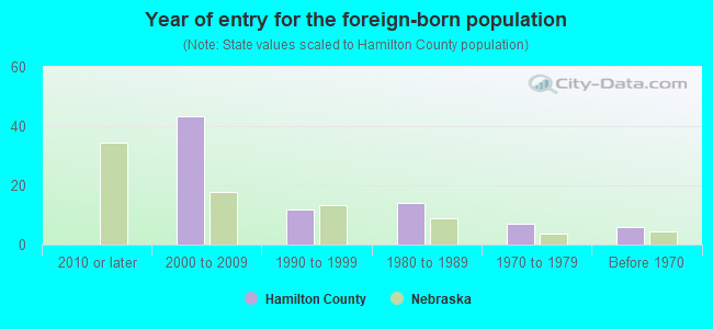 Year of entry for the foreign-born population