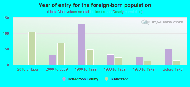 Year of entry for the foreign-born population