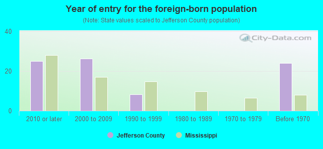 Year of entry for the foreign-born population