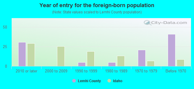 Year of entry for the foreign-born population