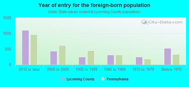 Year of entry for the foreign-born population