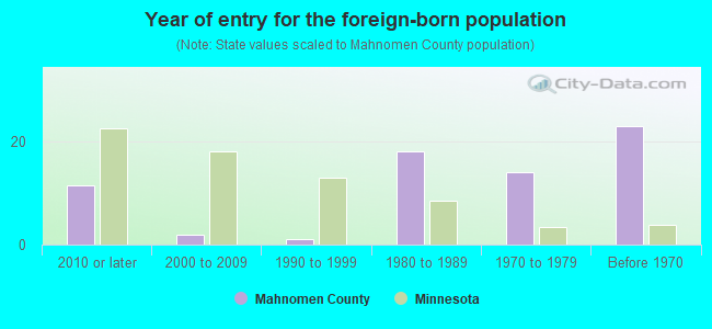 Year of entry for the foreign-born population