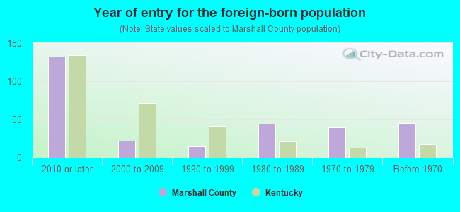 Year of entry for the foreign-born population