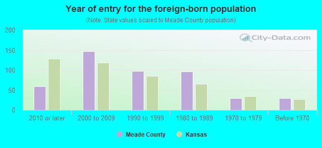 Year of entry for the foreign-born population