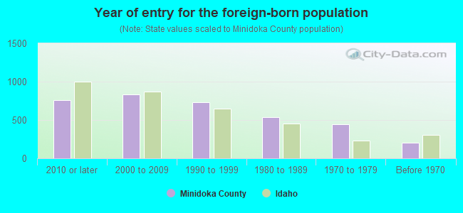 Year of entry for the foreign-born population