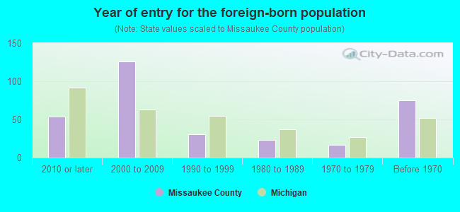 Year of entry for the foreign-born population