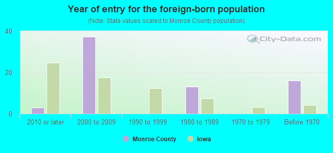 Year of entry for the foreign-born population