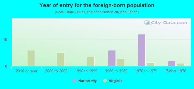 Year of entry for the foreign-born population