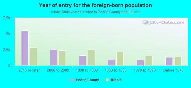 Year of entry for the foreign-born population