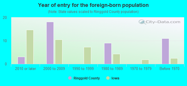 Year of entry for the foreign-born population