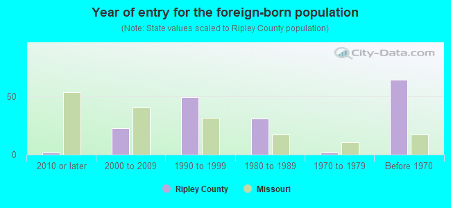 Year of entry for the foreign-born population