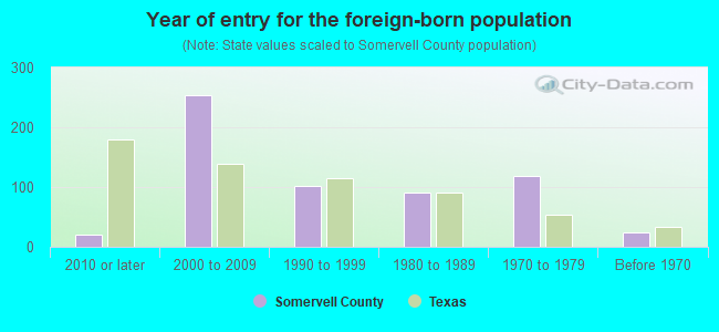 Year of entry for the foreign-born population