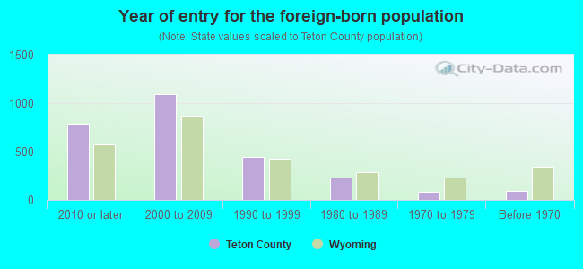 Year of entry for the foreign-born population