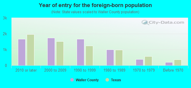 Year of entry for the foreign-born population