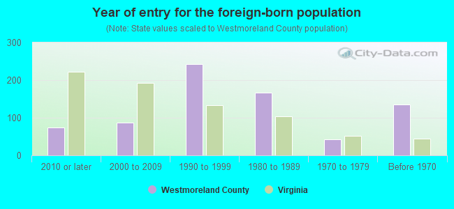 Year of entry for the foreign-born population