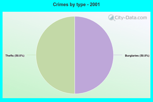 Crimes by type - 2001