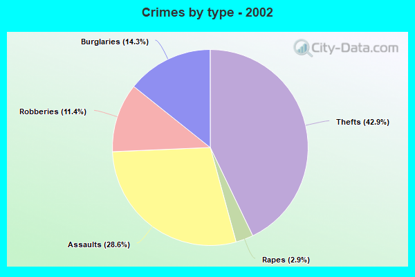 Crimes by type - 2002