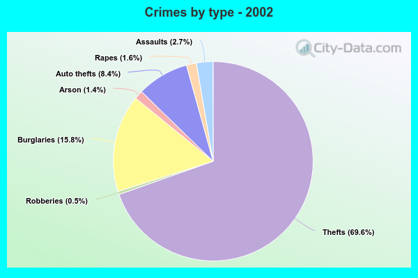 Crimes by type - 2002