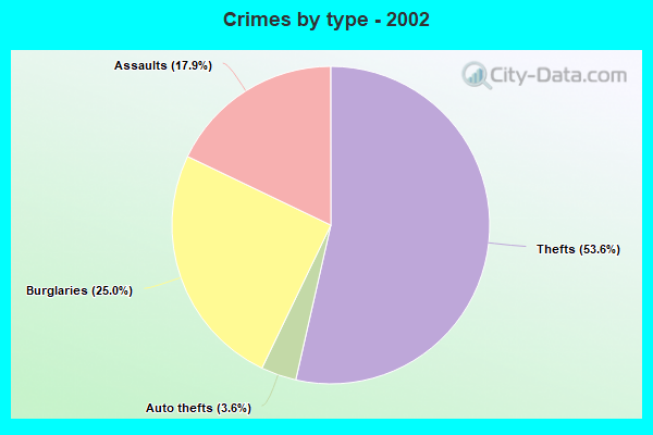 Crimes by type - 2002