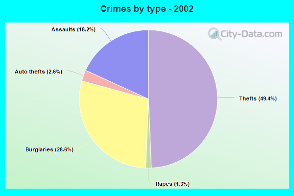 Crimes by type - 2002