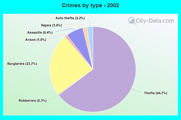 Crimes by type - 2002