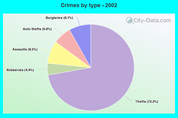 Crimes by type - 2002