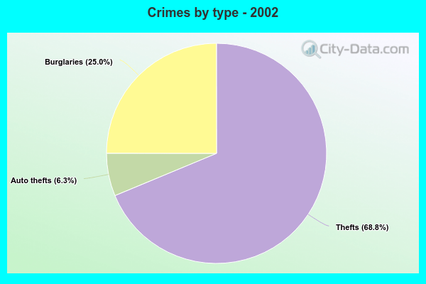 Crimes by type - 2002