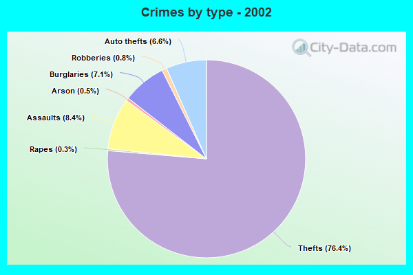 Crimes by type - 2002