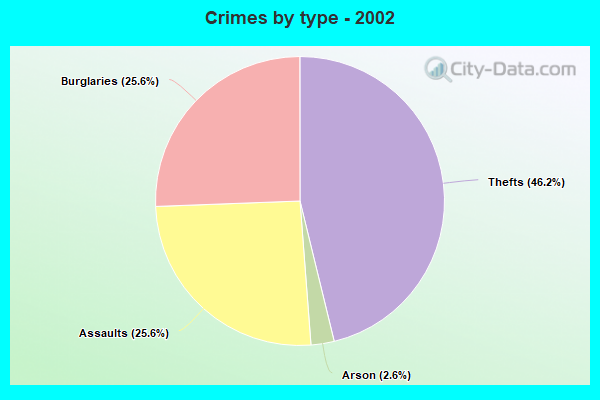 Crimes by type - 2002