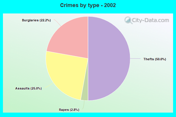 Crimes by type - 2002