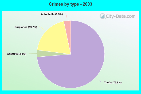 Crimes by type - 2003